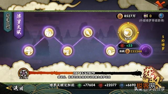 火影忍者手游修罗等级怎么得？