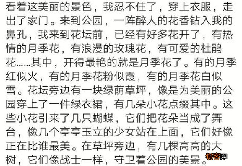 夏曰的早晨初一作文