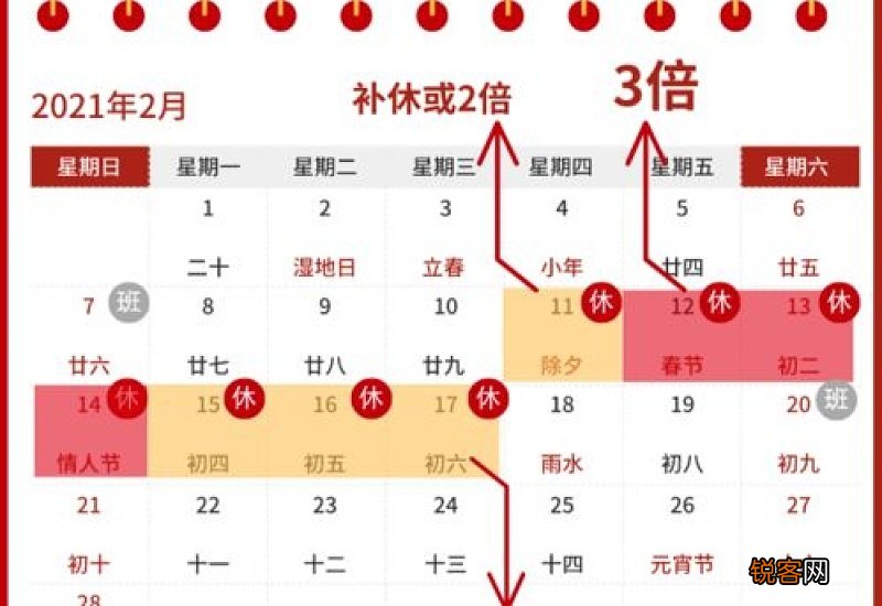 2021元旦有加班工资吗