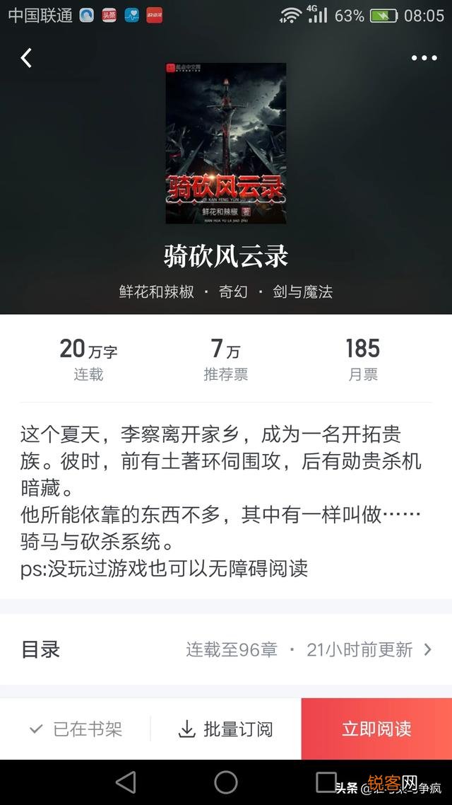 有没有骑砍类的小说推荐？