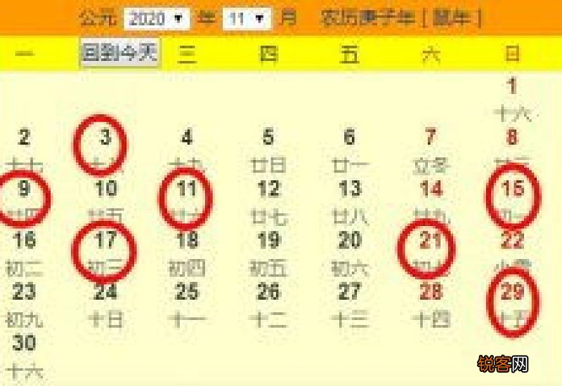 2020年11月几号日子好