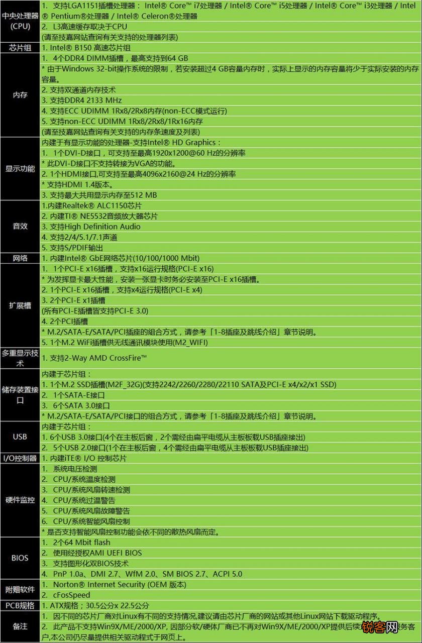 炫酷游戏主板参数 技嘉G1.Sniper B7主板评测