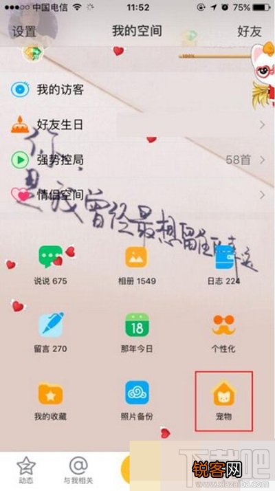 qq如何快速升级空间宠物？