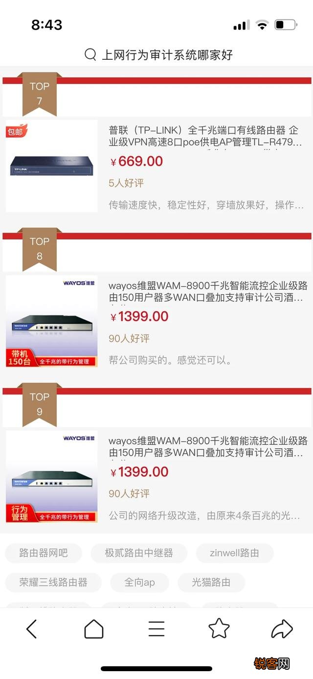 哪些品牌的审计路由器能查看到即时通讯聊天信息？