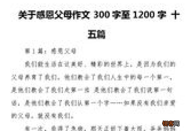感恩母亲作文400字