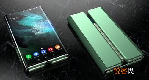 三星双折叠屏手机曝光 左右双铰链，外翻设计