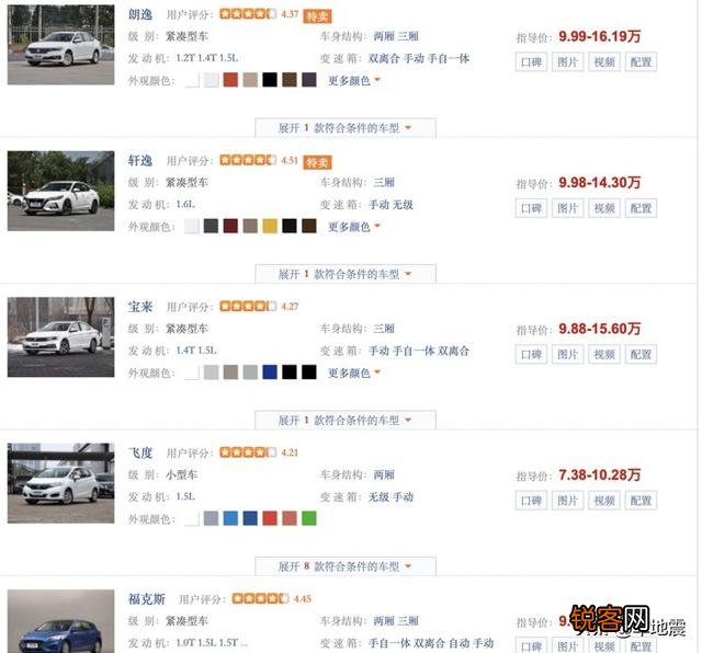 裸车10万购车。有哪些推荐？
