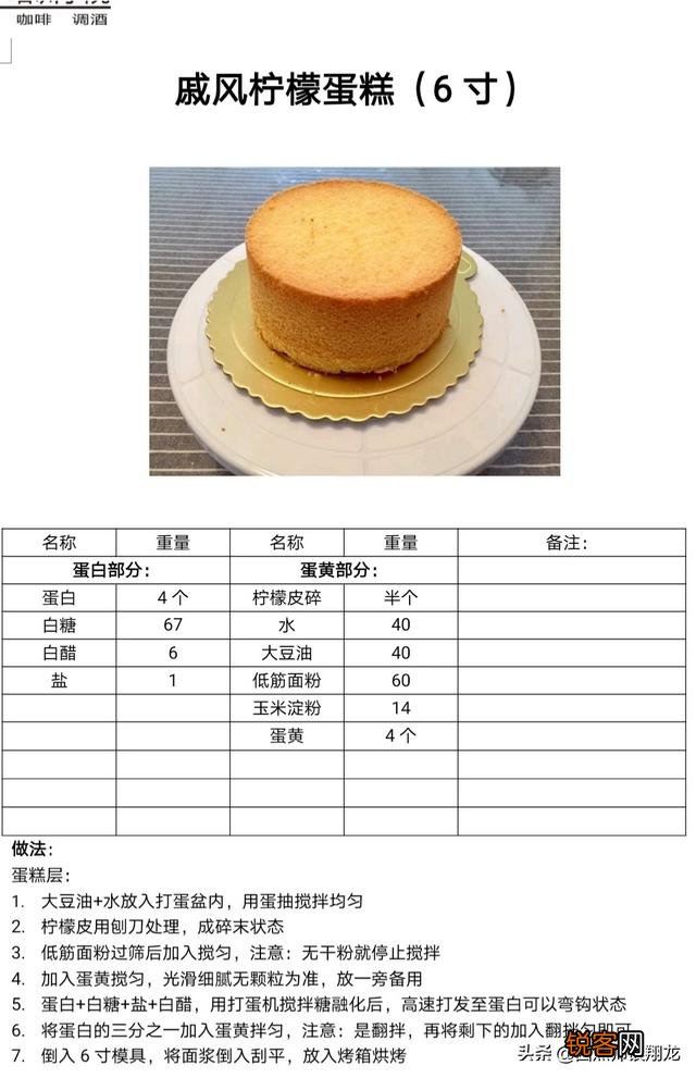 做蛋糕需要哪些材料？