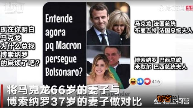 巴西总统为什么要以自己年轻貌美的娇妻来羞辱马克龙呢？
