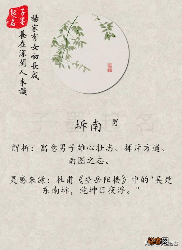 你听过哪些很有文艺气息的名字？