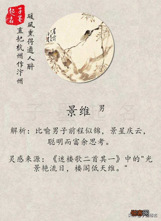 哪些名字听起来好听并且有诗意,深层次含义？