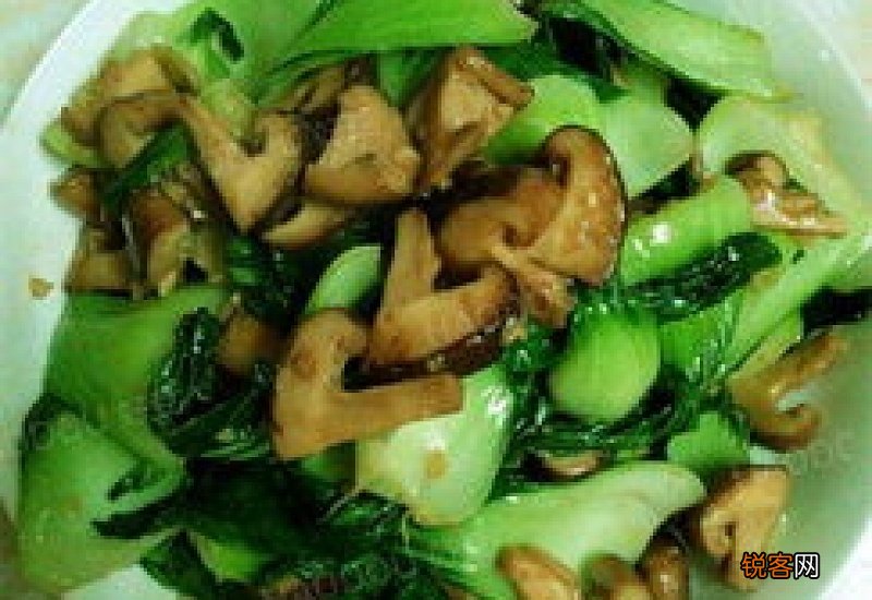 炒香菇青菜 炒香茹青菜