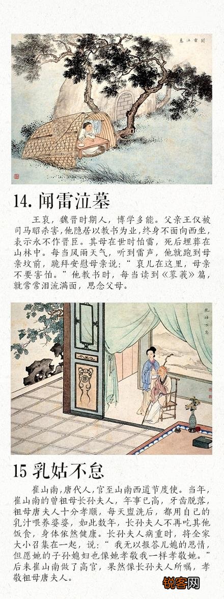 体现孝道的典故 21个孝顺典故