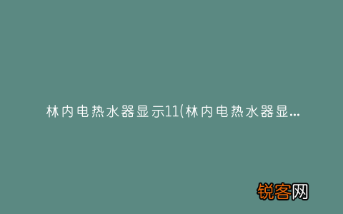 林内电热水器显示11 林内电热水器显示11