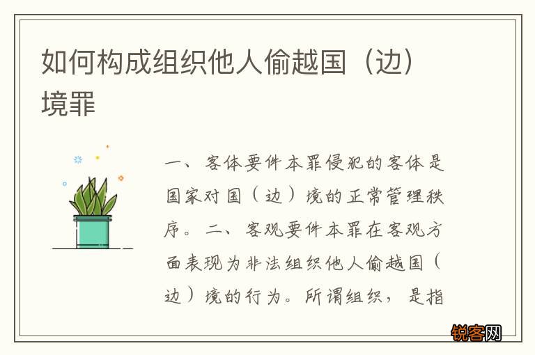 边 如何构成组织他人偷越国境罪