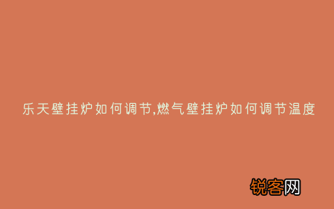 乐天壁挂炉如何调节,燃气壁挂炉如何调节温度