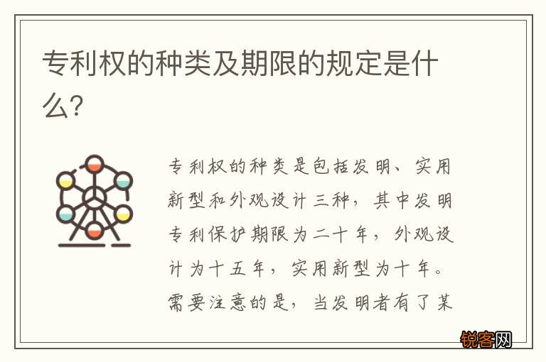 专利权的种类及期限的规定是什么？