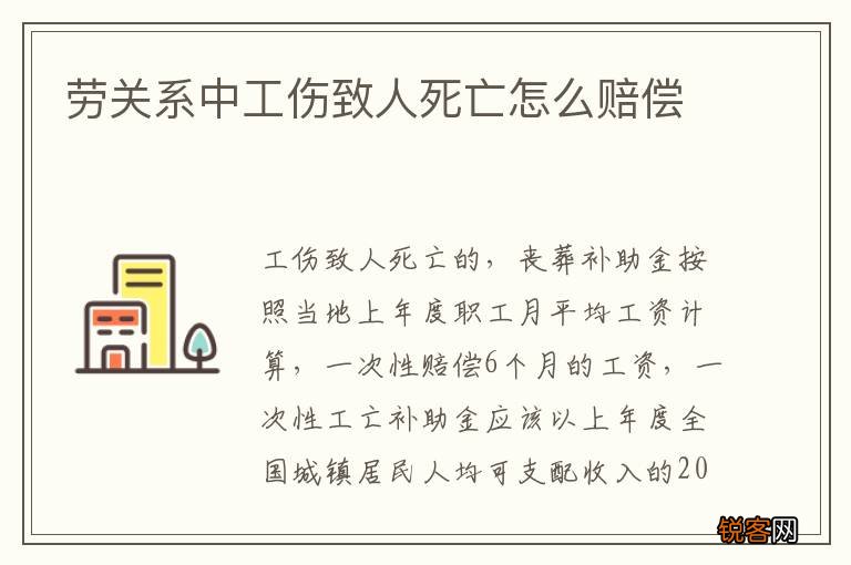 劳关系中工伤致人死亡怎么赔偿