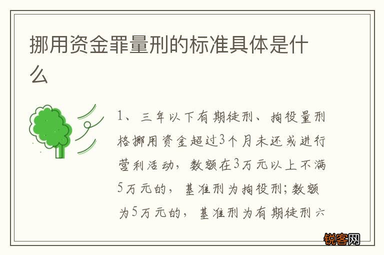 挪用资金罪量刑的标准具体是什么