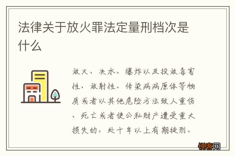 法律关于放火罪法定量刑档次是什么