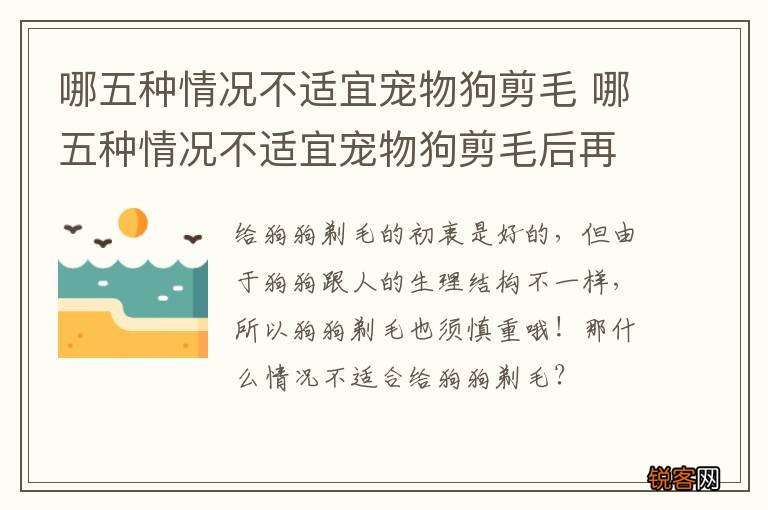 哪五种情况不适宜宠物狗剪毛 哪五种情况不适宜宠物狗剪毛后再养