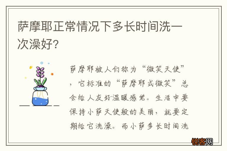 萨摩耶正常情况下多长时间洗一次澡好?