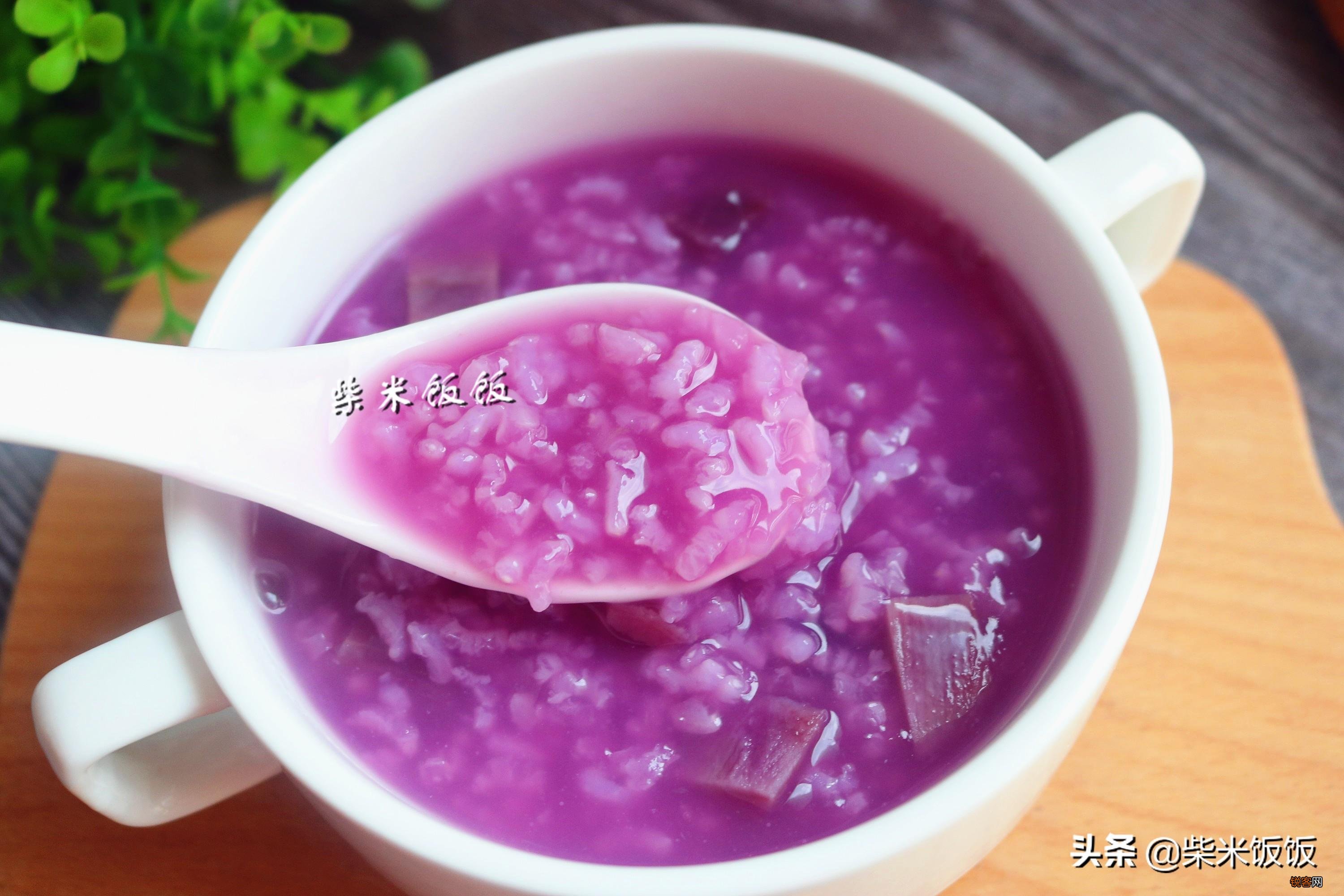 紫薯粥的做法和配料 美味又滋补