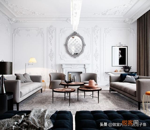 客厅不做吊顶,只贴石膏线,如何做漂亮？