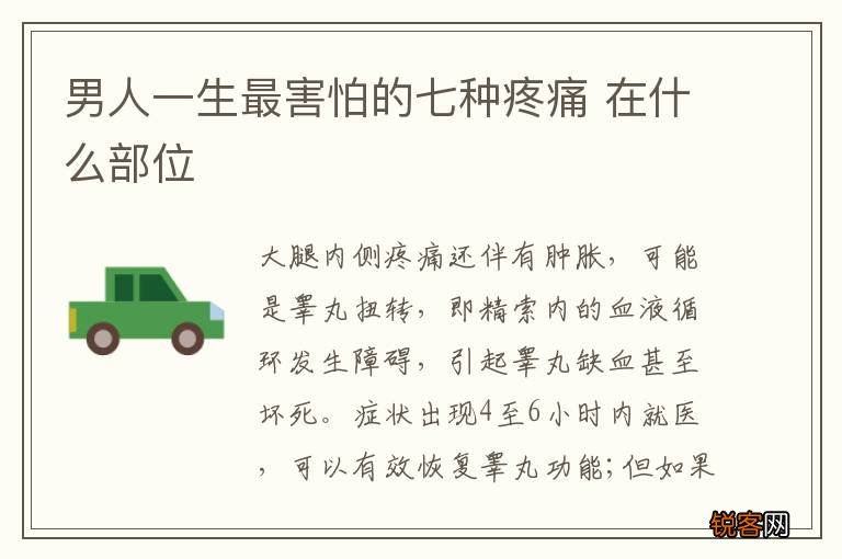 男人一生最害怕的七种疼痛 在什么部位