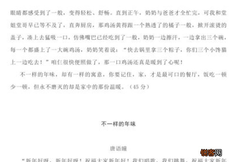 不一样的年味作文800字