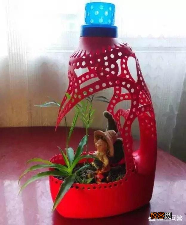 洗衣液桶怎样做花盆？