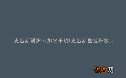 史密斯壁挂炉故障怎么办？ 史密斯锅炉不加水干烧