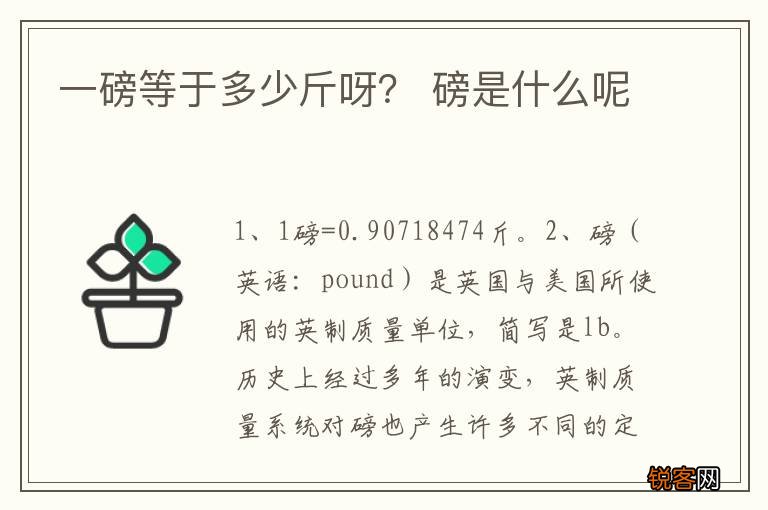 一磅等于多少斤呀? 磅是什么呢