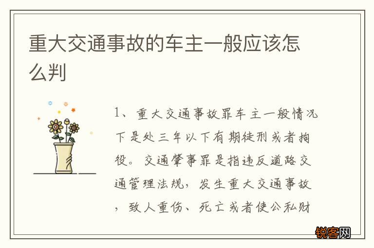 重大交通事故的车主一般应该怎么判