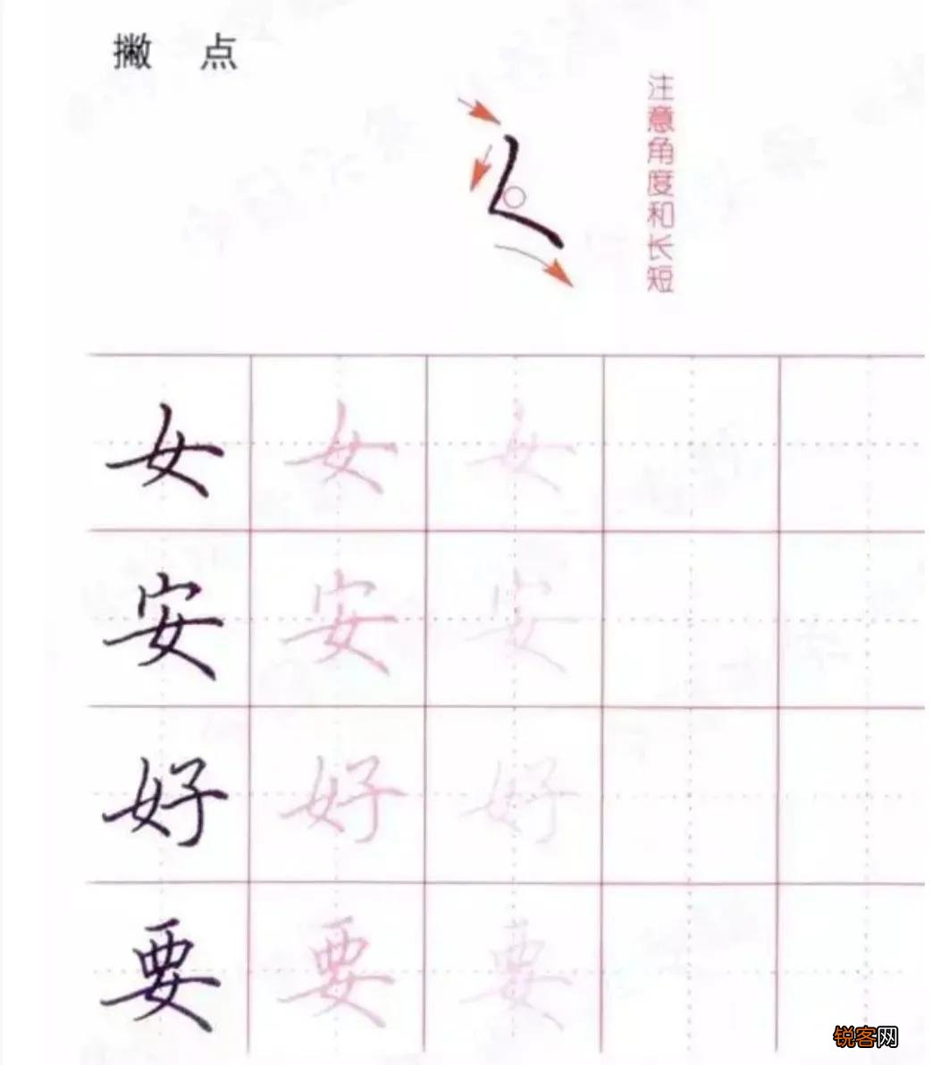 注意两点，做到六点就可以了 如何能练出一手好字