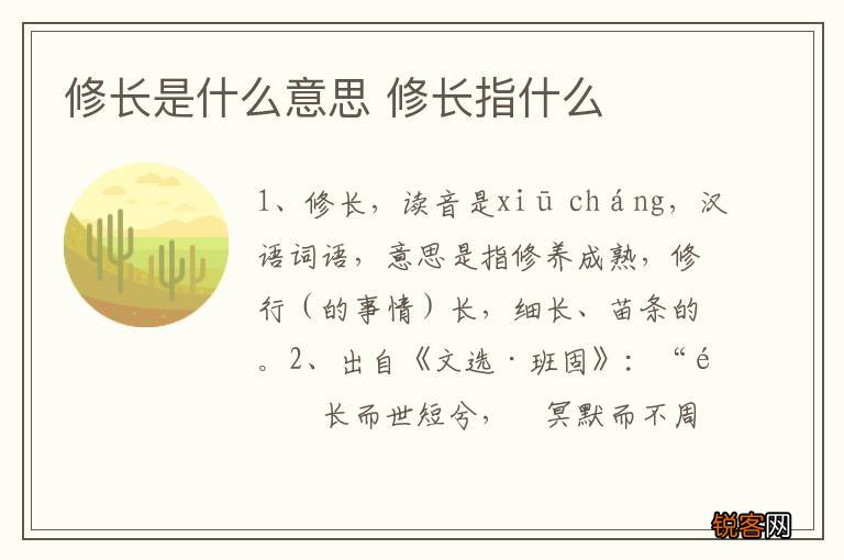 修长是什么意思 修长指什么
