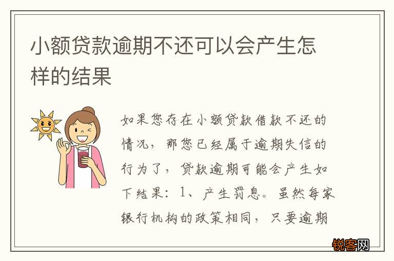 小额贷款逾期不还可以会产生怎样的结果