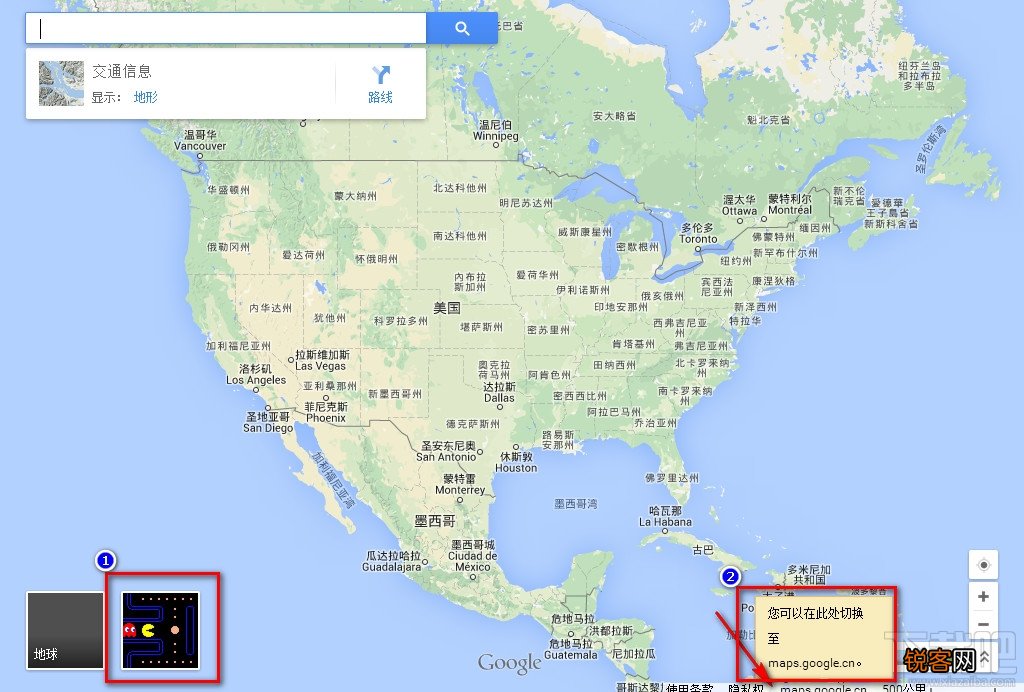 Pac-Man Google Maps怎么在线玩吃豆人游戏