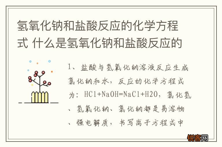 氢氧化钠和盐酸反应的化学方程式 什么是氢氧化钠和盐酸反应的化学方程式