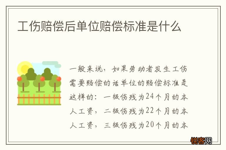 工伤赔偿后单位赔偿标准是什么