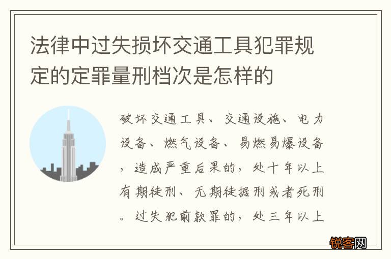 法律中过失损坏交通工具犯罪规定的定罪量刑档次是怎样的
