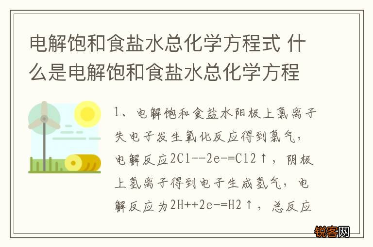 电解饱和食盐水总化学方程式 什么是电解饱和食盐水总化学方程式