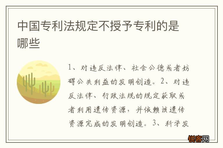 中国专利法规定不授予专利的是哪些