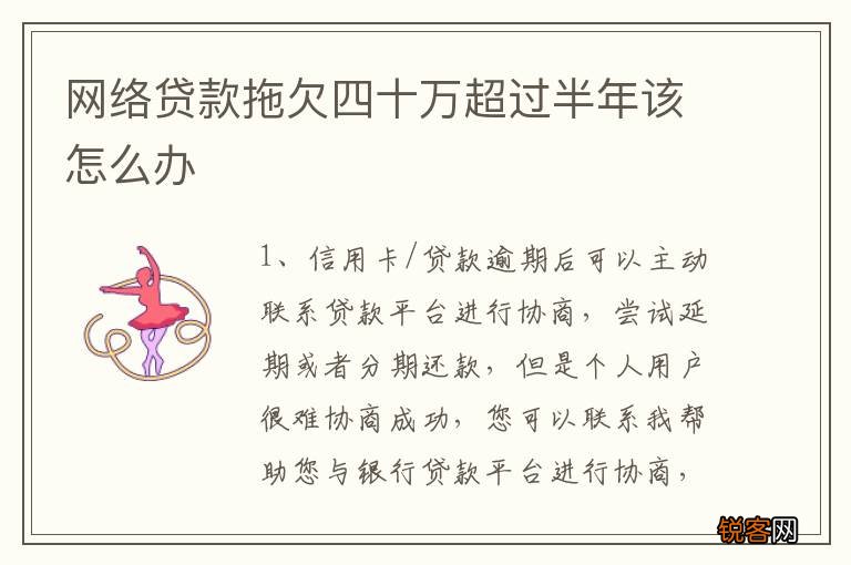 网络贷款拖欠四十万超过半年该怎么办