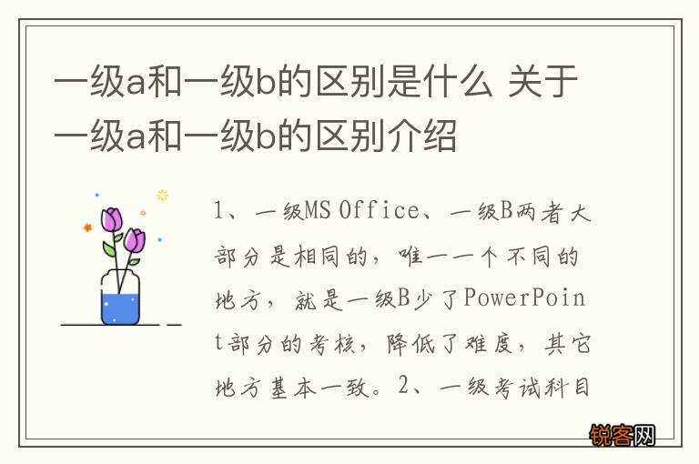 一级a和一级b的区别是什么 关于一级a和一级b的区别介绍