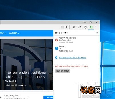edge网页浏览器CatBlock扩展应用操作方法