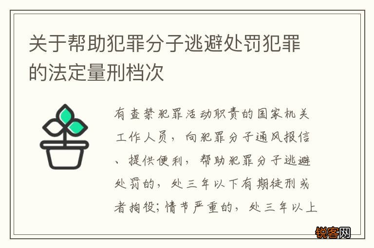 关于帮助犯罪分子逃避处罚犯罪的法定量刑档次