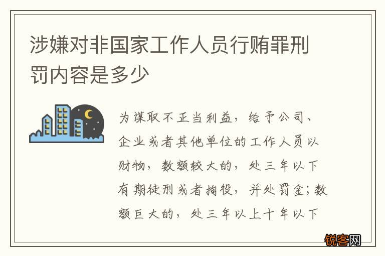 涉嫌对非国家工作人员行贿罪刑罚内容是多少