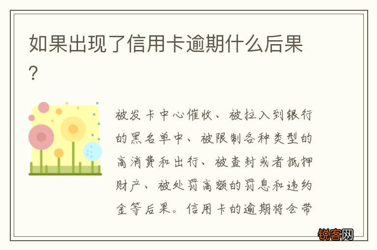 如果出现了信用卡逾期什么后果？