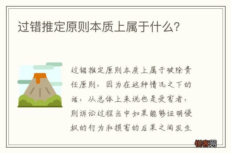 过错推定原则本质上属于什么？
